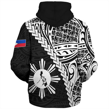 Philippines Filipinos Sherpa Hoodie Lauhala Tribal Coat Of Arms