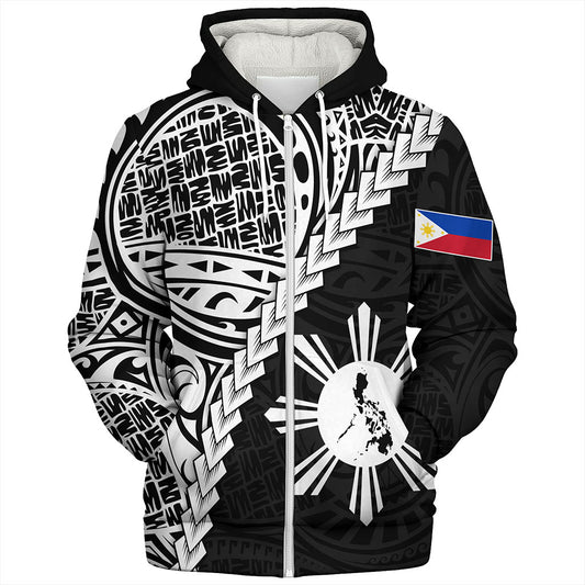 Philippines Filipinos Sherpa Hoodie Lauhala Tribal Coat Of Arms
