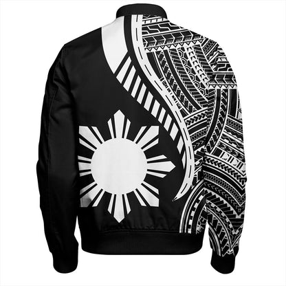 Philippines Filipinos Bomber Jacket Tribal Polynesian Pattern Original Style