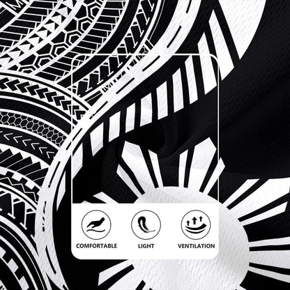 Philippines Filipinos Rugby Jersey Tribal Polynesian Pattern Original Style