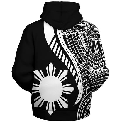 Philippines Filipinos Sherpa Hoodie Tribal Polynesian Pattern Original Style