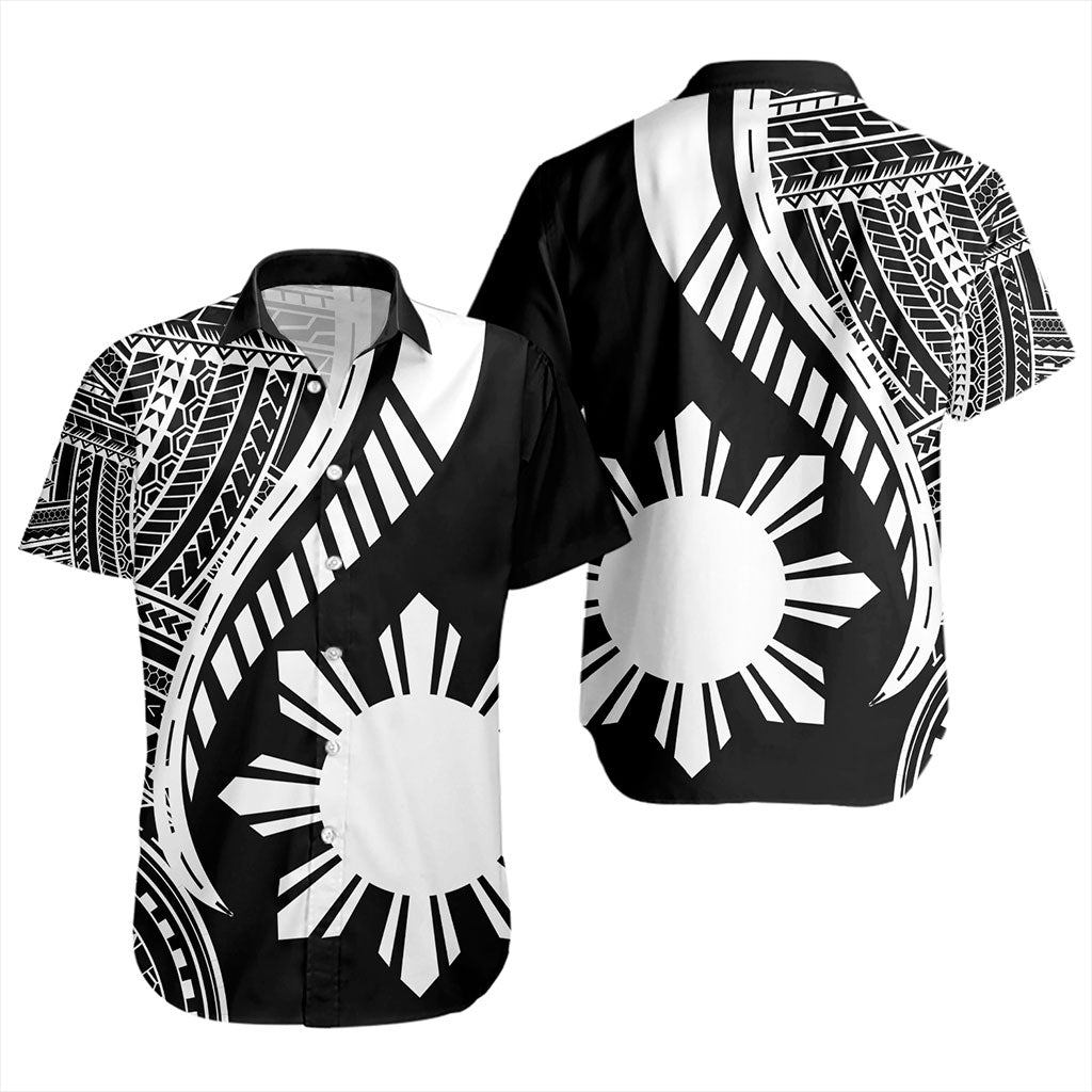 Philippines Filipinos Short Sleeve Shirt Tribal Polynesian Pattern Original Style