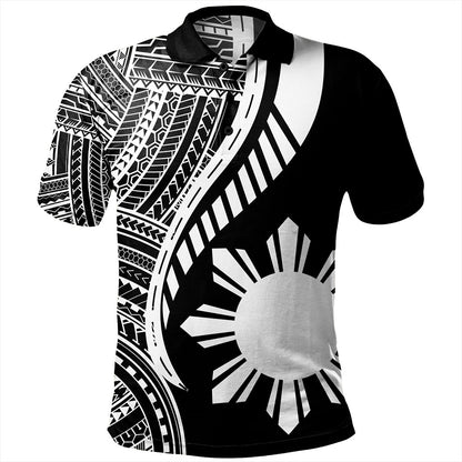 Philippines Filipinos Polo Shirt Tribal Polynesian Pattern Original Style