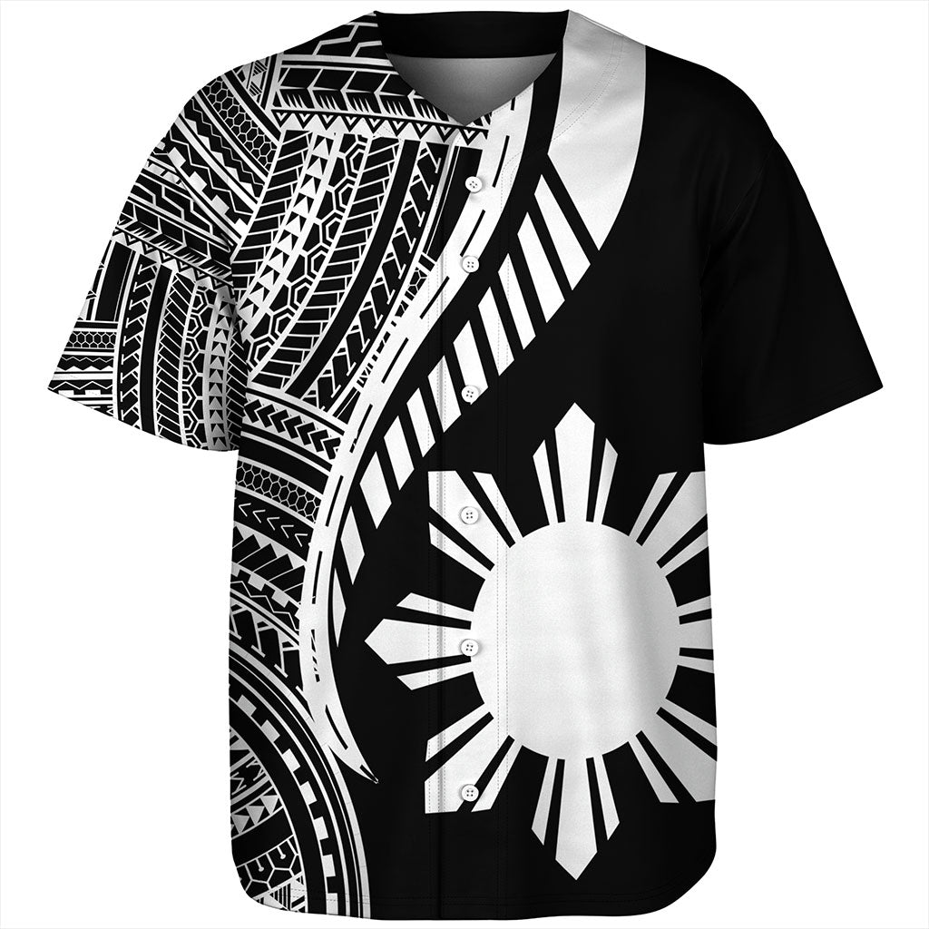 Philippines Filipinos Baseball Shirt Tribal Polynesian Pattern Original Style