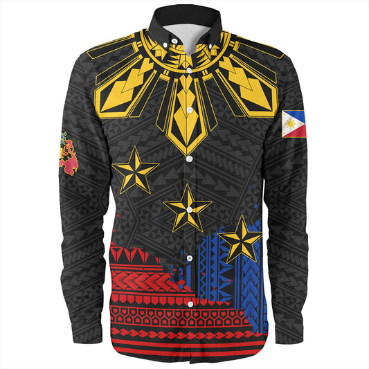 Philippines Filipinos Long Sleeve Shirt Tribal Sport Style