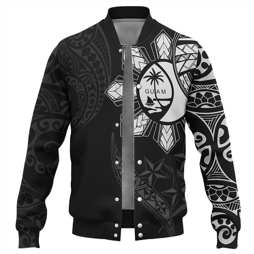 Philippines Baseball Jacket With Guam Seal Tribal Sun In My Heart
