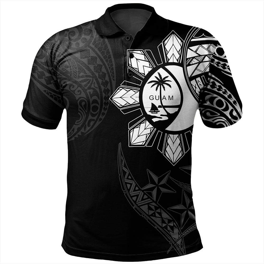 Philippines Polo Shirt With Guam Seal Tribal Sun In My Heart
