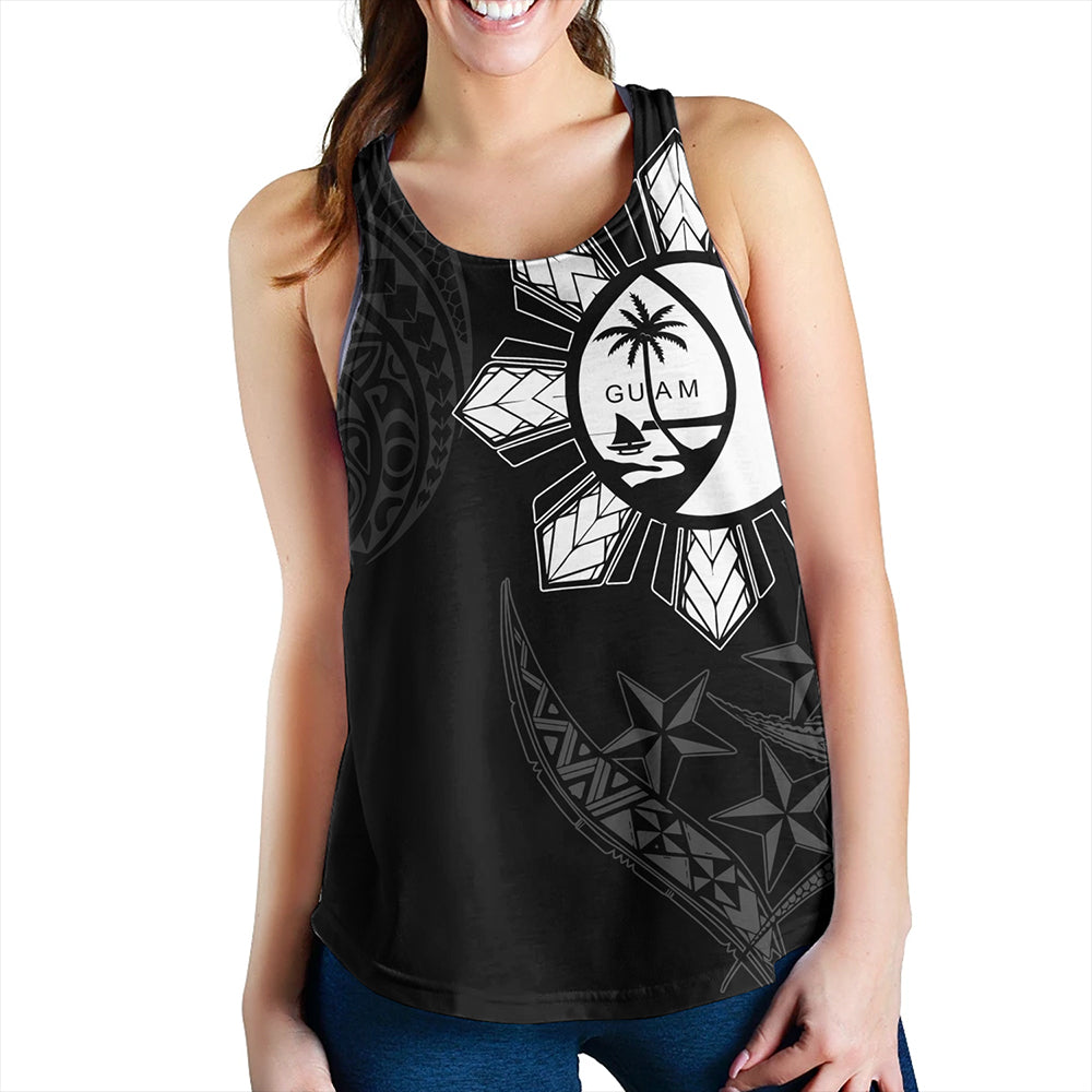Philippines Women Tank With Guam Seal Tribal Sun In My Heart
