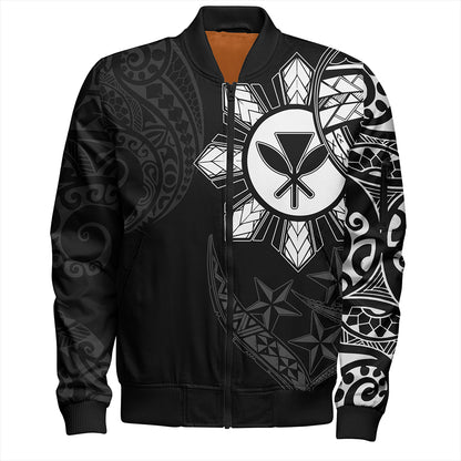 Philippines Bomber Jacket With Kanaka Tribal Sun In My Heart