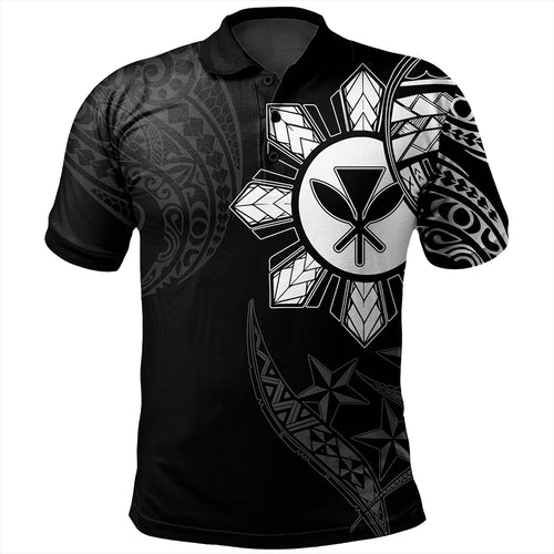 Philippines Polo Shirt With Kanaka Tribal Sun In My Heart