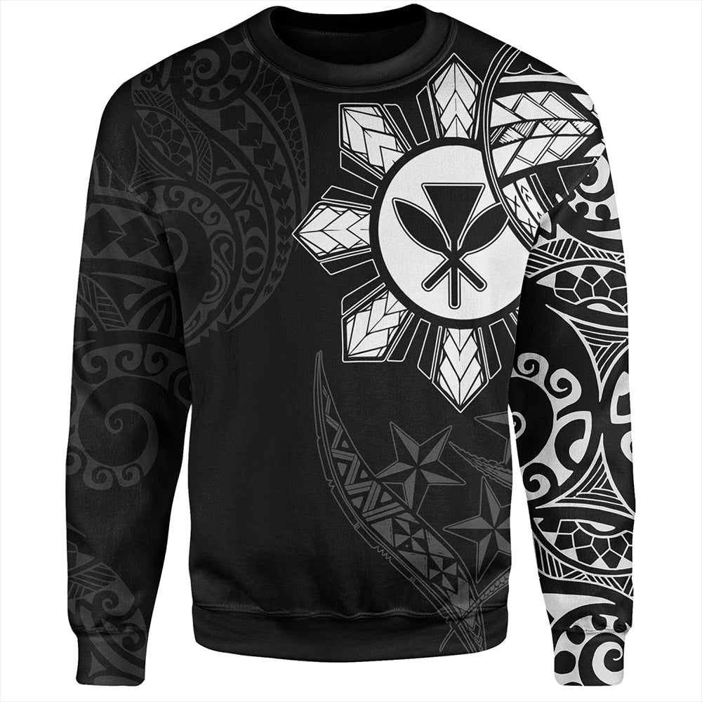 Philippines Sweatshirt With Kanaka Tribal Sun In My Heart