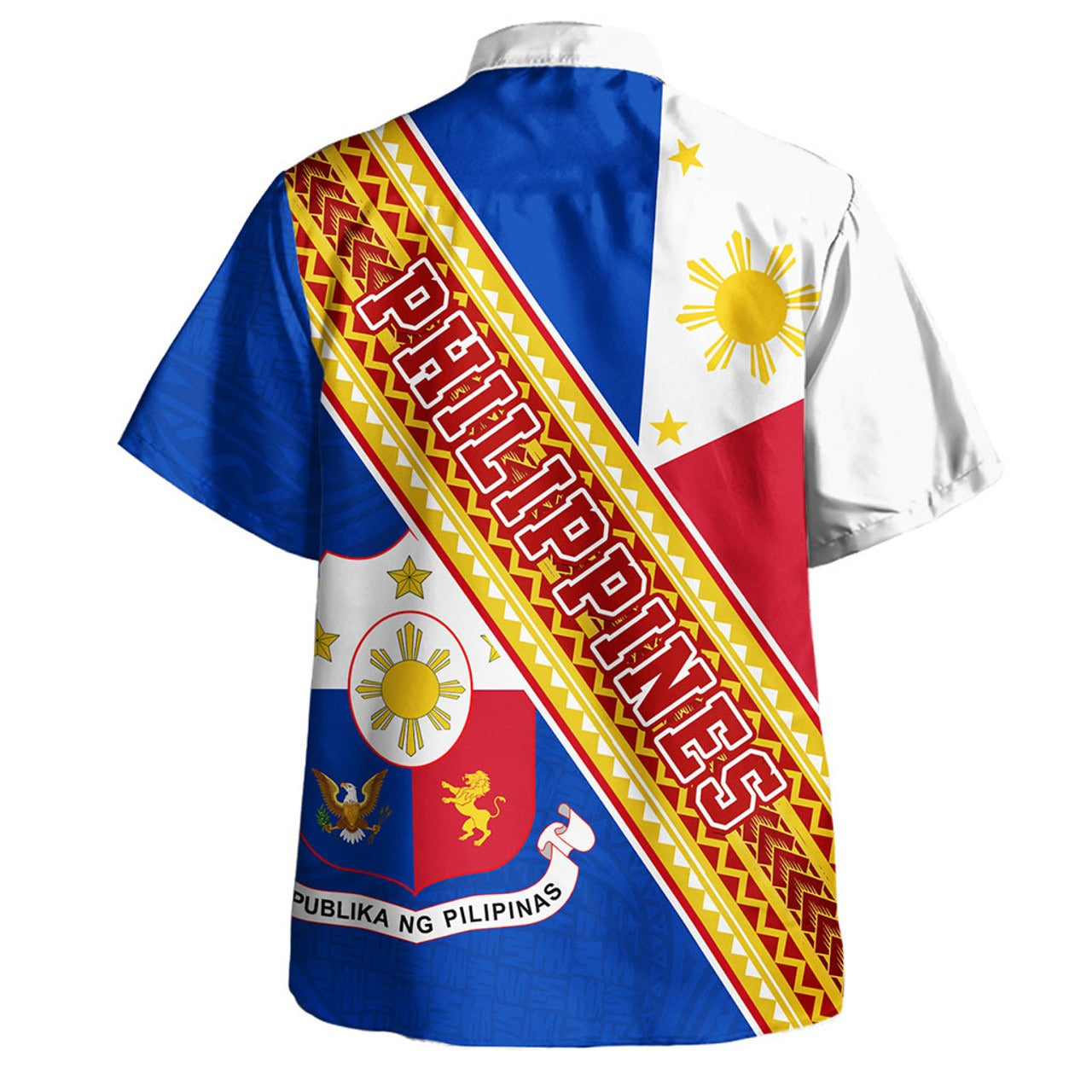 Philippines Filipinos Hawaiian Shirt Flag And Coat Of Arms