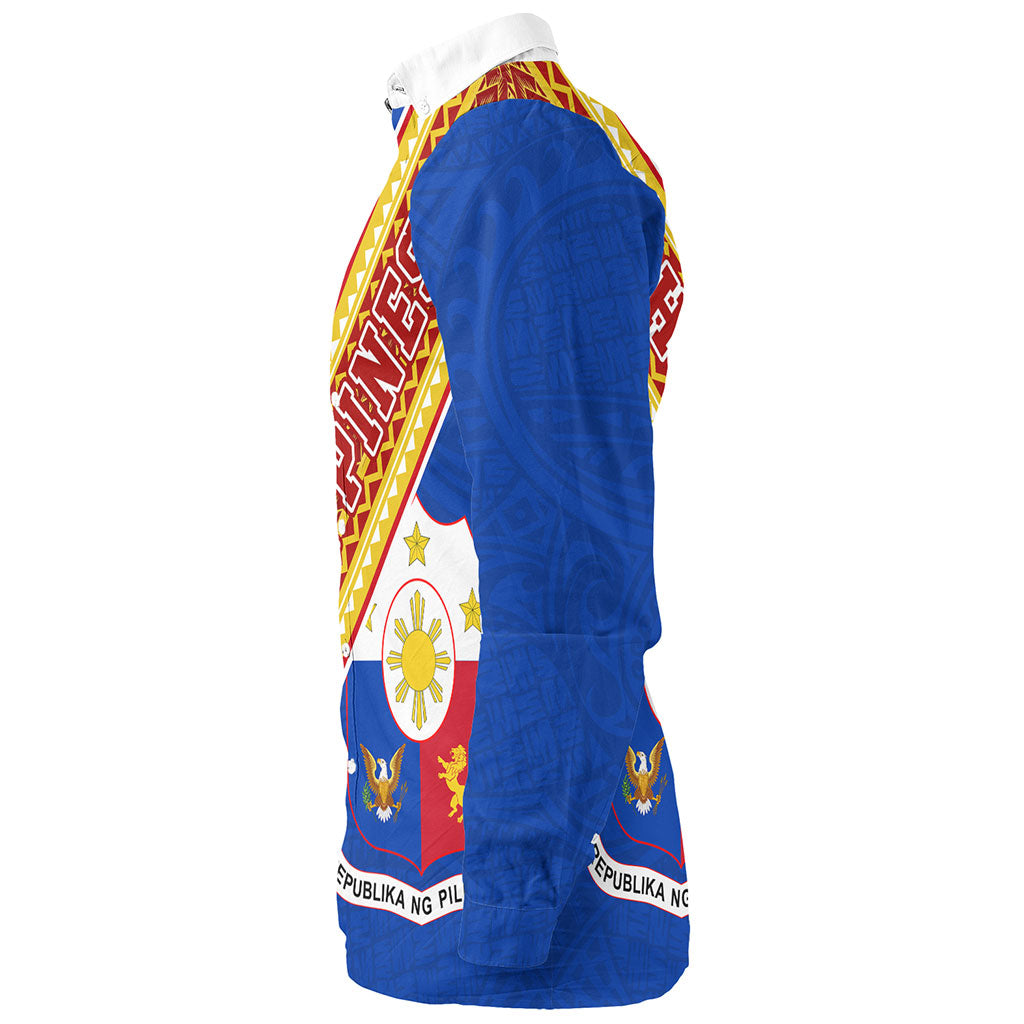Philippines Filipinos Long Sleeve Shirt Flag And Coat Of Arms