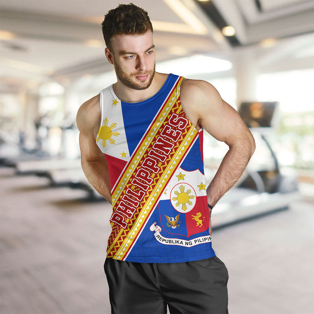 Philippines Filipinos Tank Top Flag And Coat Of Arms