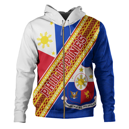 Philippines Filipinos Hoodie Flag And Coat Of Arms