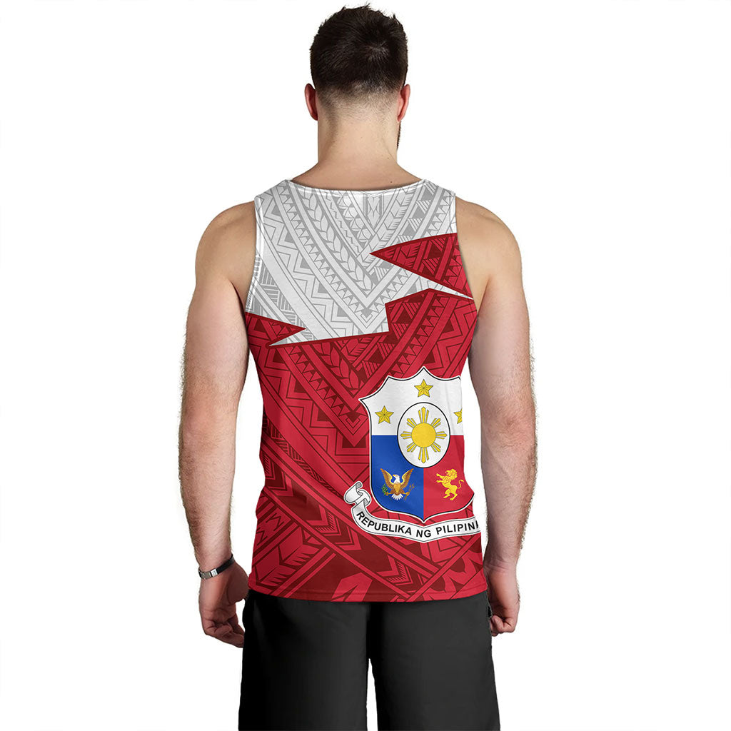 Philippines Filipinos Tank Top Polynesian Tattoo Flag And Coat Of Arms