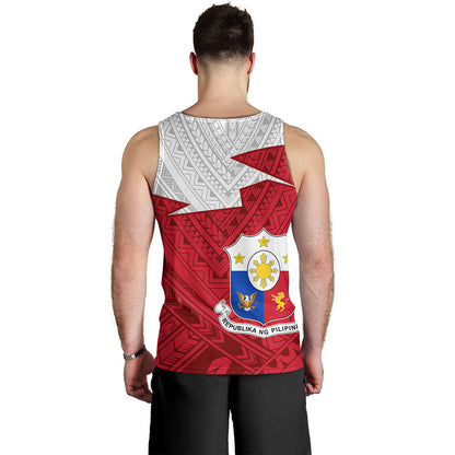 Philippines Filipinos Tank Top Polynesian Tattoo Flag And Coat Of Arms
