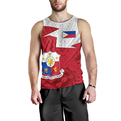 Philippines Filipinos Tank Top Polynesian Tattoo Flag And Coat Of Arms