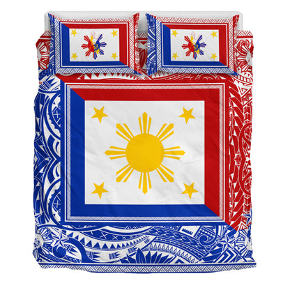 Philippines Bedding Set Polynesian Star Coat Of Arms