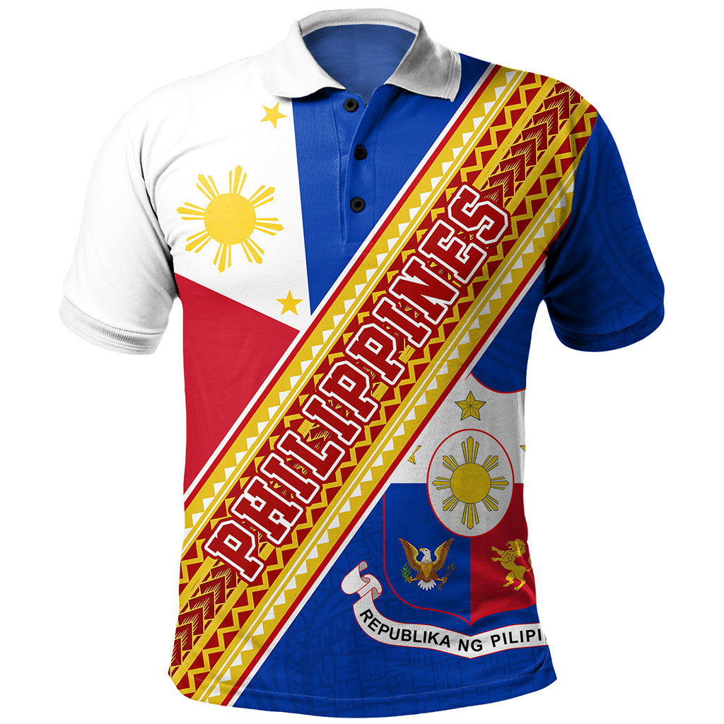 Philippines Filipinos Polo Shirt Flag And Coat Of Arms