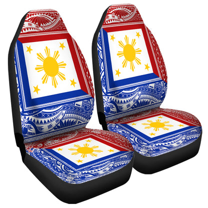 Philippines Car Seat Covers Polynesian Star Coat Of Arms