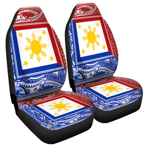 Philippines Car Seat Covers Polynesian Star Coat Of Arms