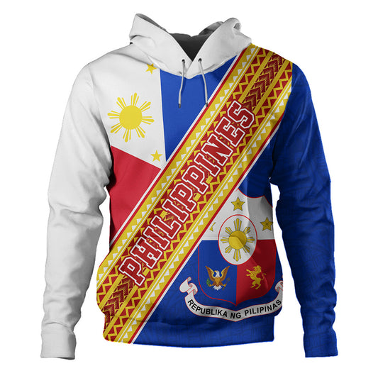 Philippines Filipinos Hoodie Flag And Coat Of Arms