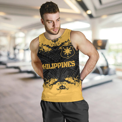 Philippines Filipinos Tank Top Custom Grunge Texture Tribal Pattern