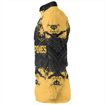 Philippines Filipinos Long Sleeve Shirt Custom Grunge Texture Tribal Pattern