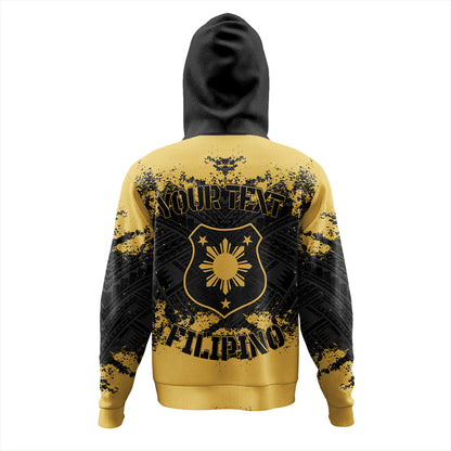 Philippines Filipinos Hoodie Custrom Grunge Texture Tribal Pattern