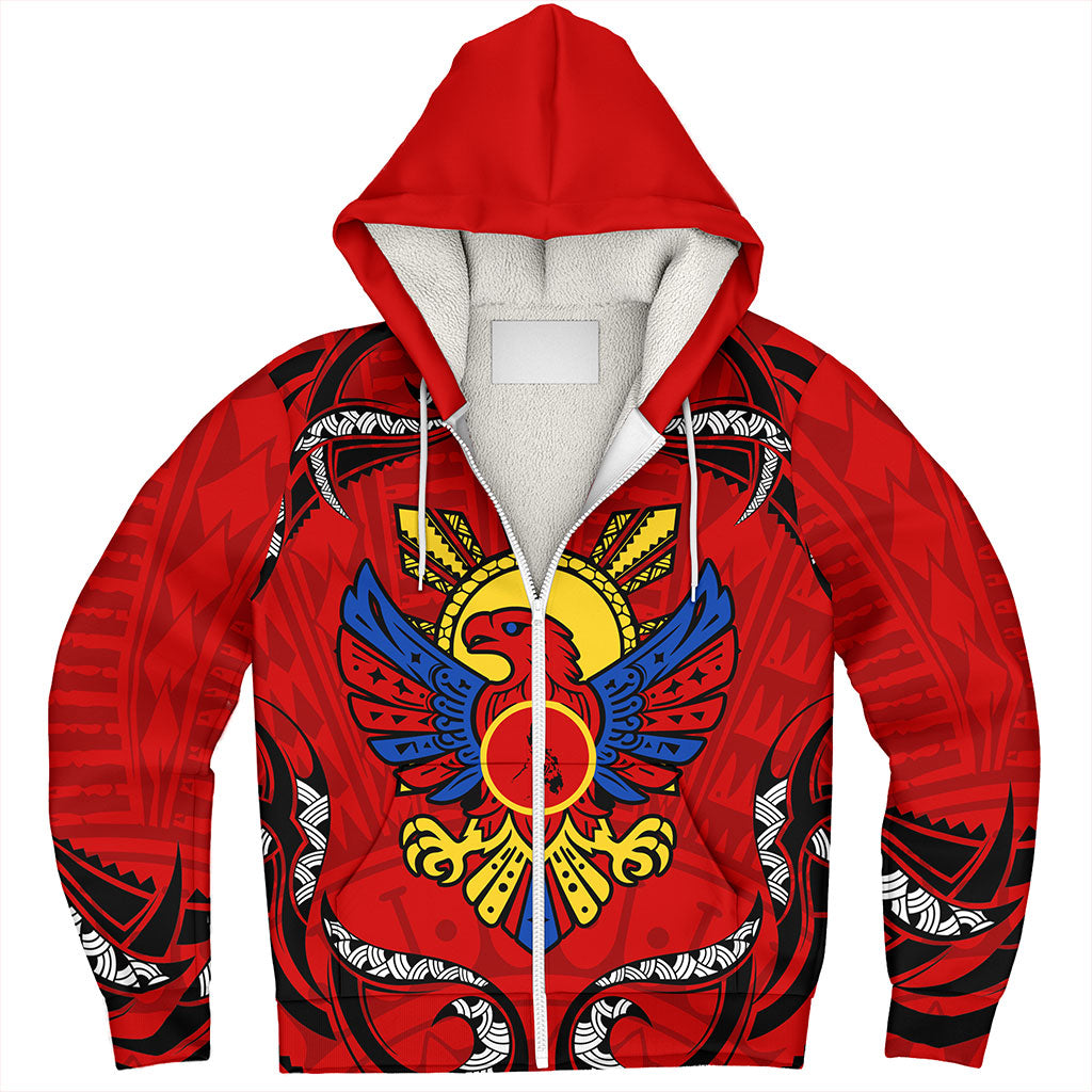 Philippines Filipinos Sherpa Hoodie Eagle Modern Decorative Art