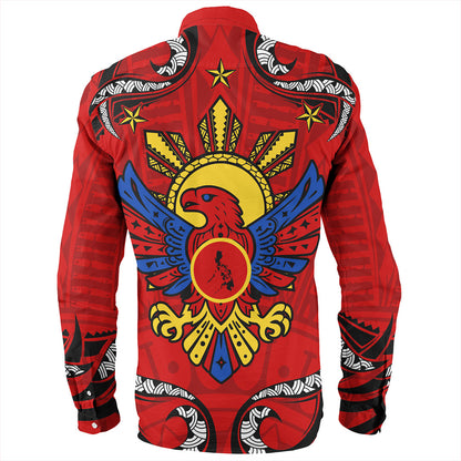 Philippines Filipinos Long Sleeve Shirt Eagle Modern Decorative Art