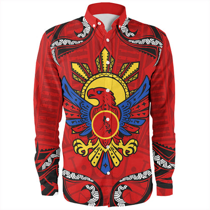 Philippines Filipinos Long Sleeve Shirt Eagle Modern Decorative Art
