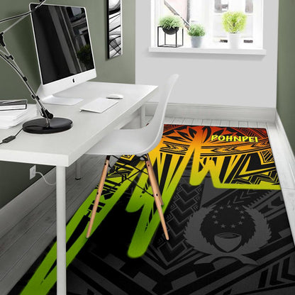 Pohnpei Area Rug - Pohnpei Seal In Heartbeat Patterns Style (Reggae)