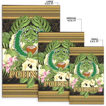 Pohnpei Area Rug - Polynesian Gold Patterns Collection