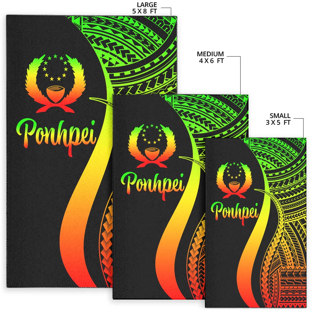 Pohnpei Area Rug - Reggae Polynesian Tentacle Tribal Pattern