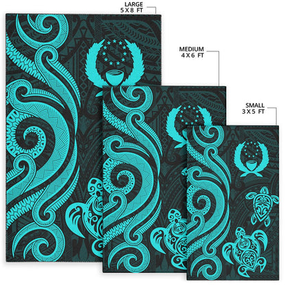 Pohnpei Area Rug - Turquoise Tentacle Turtle