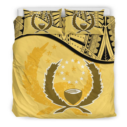 Pohnpei Duvet Cover Set - Pohnpei Flag Yellow