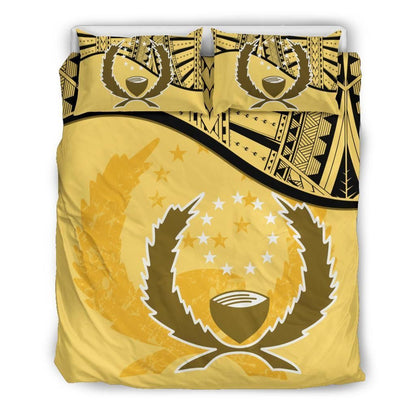 Pohnpei Duvet Cover Set - Pohnpei Flag Yellow