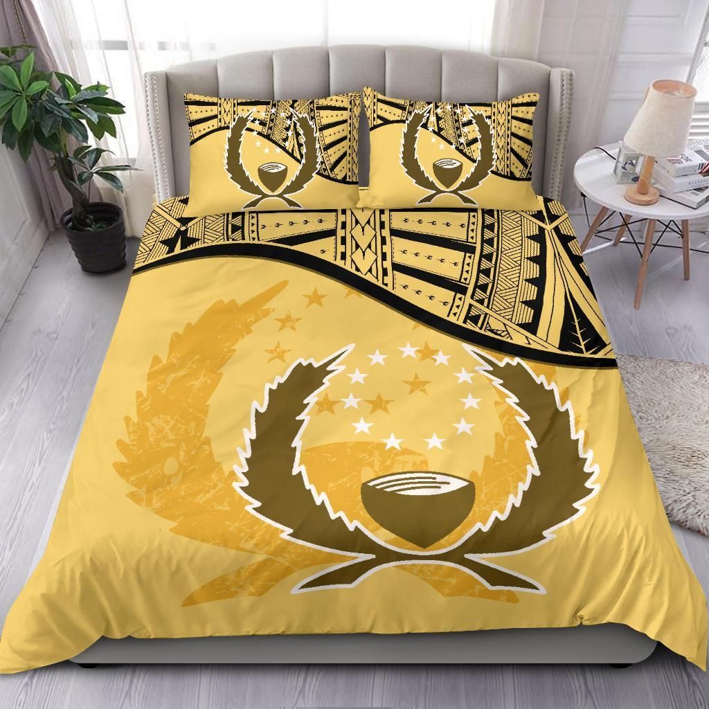 Pohnpei Duvet Cover Set - Pohnpei Flag Yellow