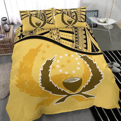 Pohnpei Duvet Cover Set - Pohnpei Flag Yellow