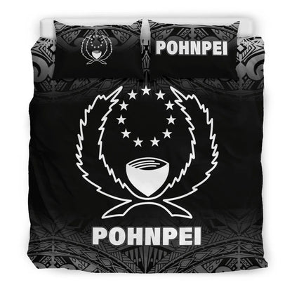 Pohnpei Duvet Cover Set - Black Fog Style