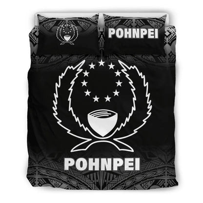 Pohnpei Duvet Cover Set - Black Fog Style