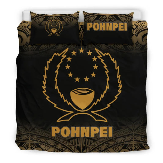 Pohnpei Duvet Cover Set - Gold Fog Style
