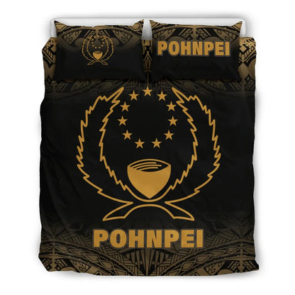 Pohnpei Duvet Cover Set - Gold Fog Style