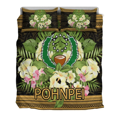 Pohnpei Bedding Set - Polynesian Gold Patterns Collection