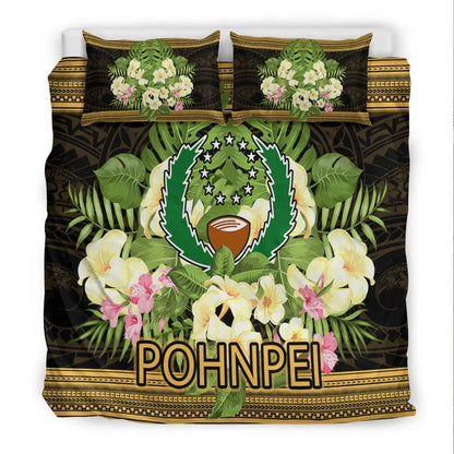 Pohnpei Bedding Set - Polynesian Gold Patterns Collection