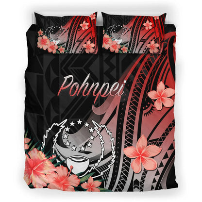 Pohnpei Bedding Set - Polynesian Hibiscus Pattern Style
