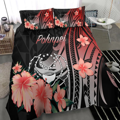 Pohnpei Bedding Set - Polynesian Hibiscus Pattern Style