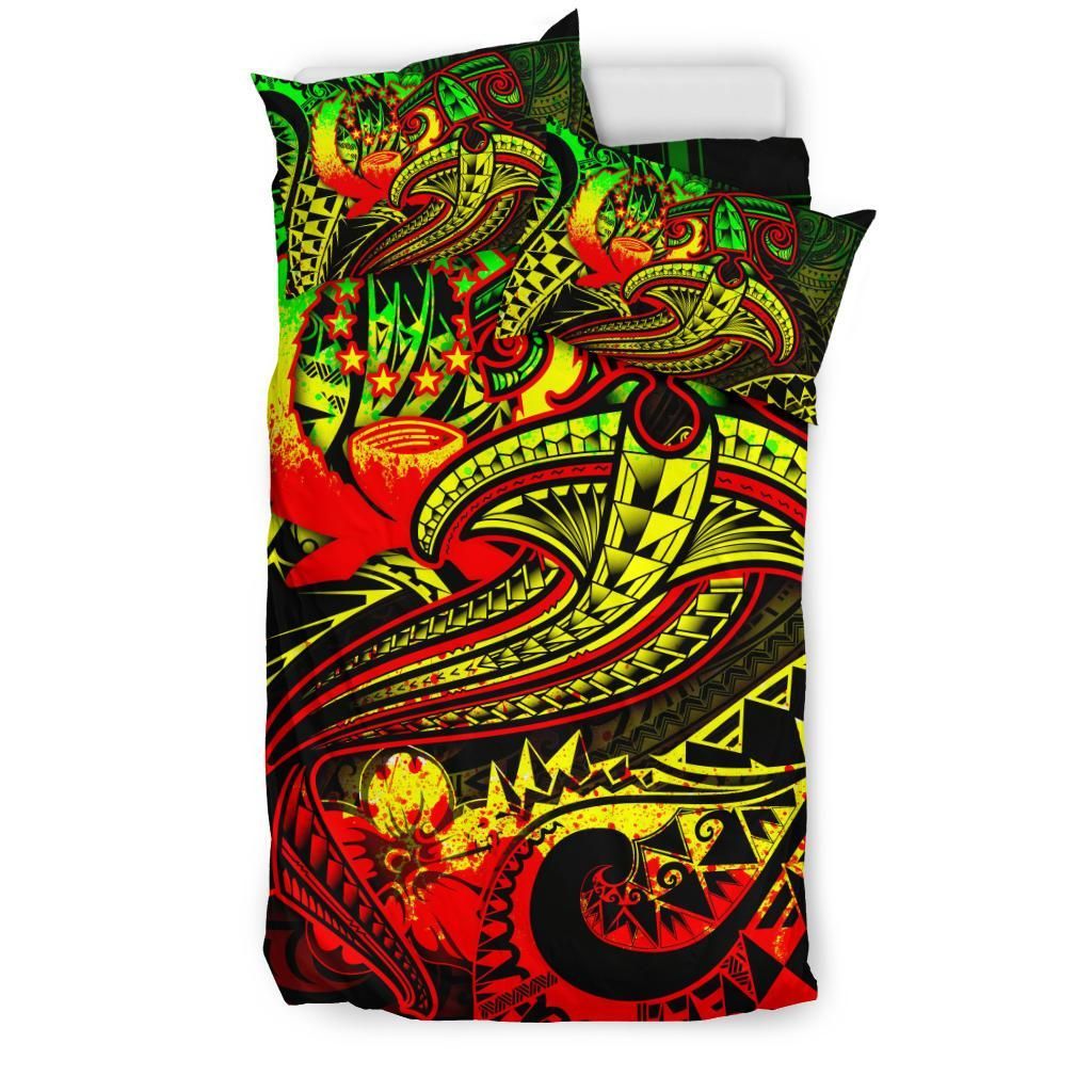 Pohnpei Bedding Set - Reggae Shark Polynesian Tattoo